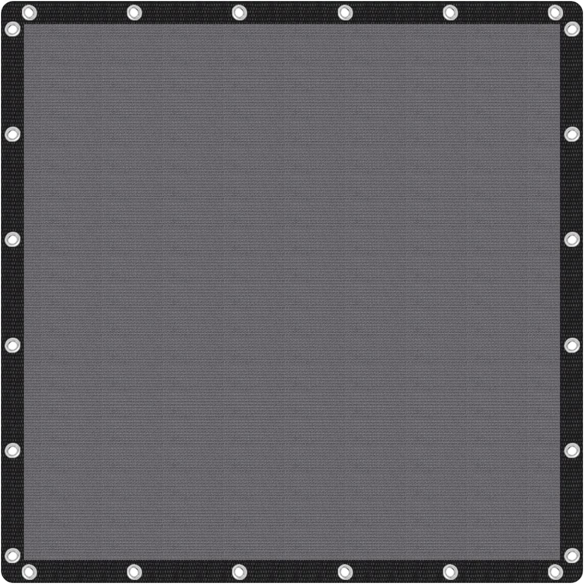 VICLLAX Shade Fabric Sun Shade Cloth Privacy Screen with Grommets for Patio Garden Pergola Cover Canopy 10x10 FT, Grey