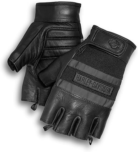 HARLEY-DAVIDSON Guantes sin dedos Centerline para hombre, color negro - 98250-13VM
