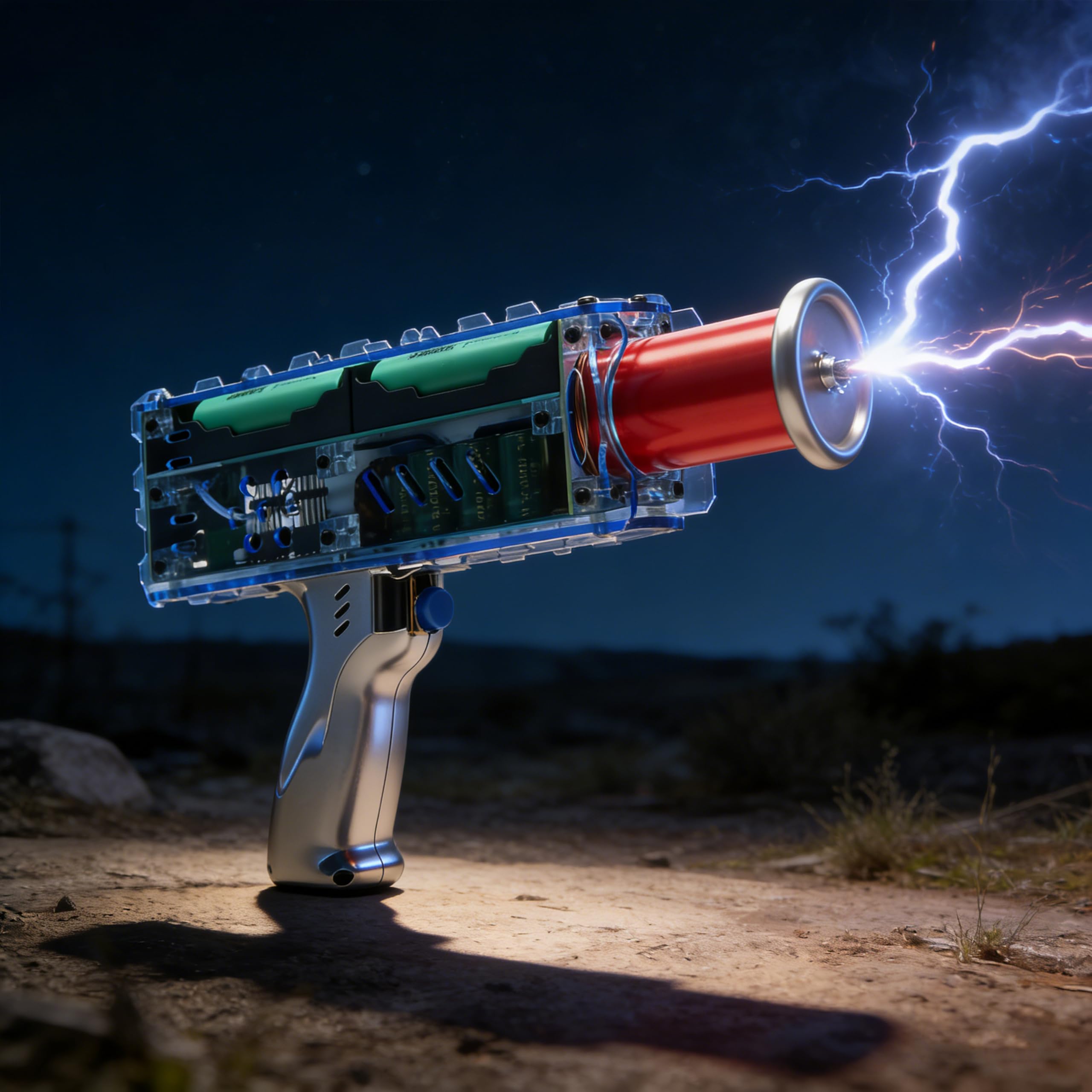 2025 Wireless Tesla Coil Gun Pro – 4. Generation Handheld-Lichtbogengenerator, 10 cm verstellbarer Blitz, 2900 mAh wiederaufladbarer Akku, sicherer Berührungsmodus für wissenschaftliche Bildung und