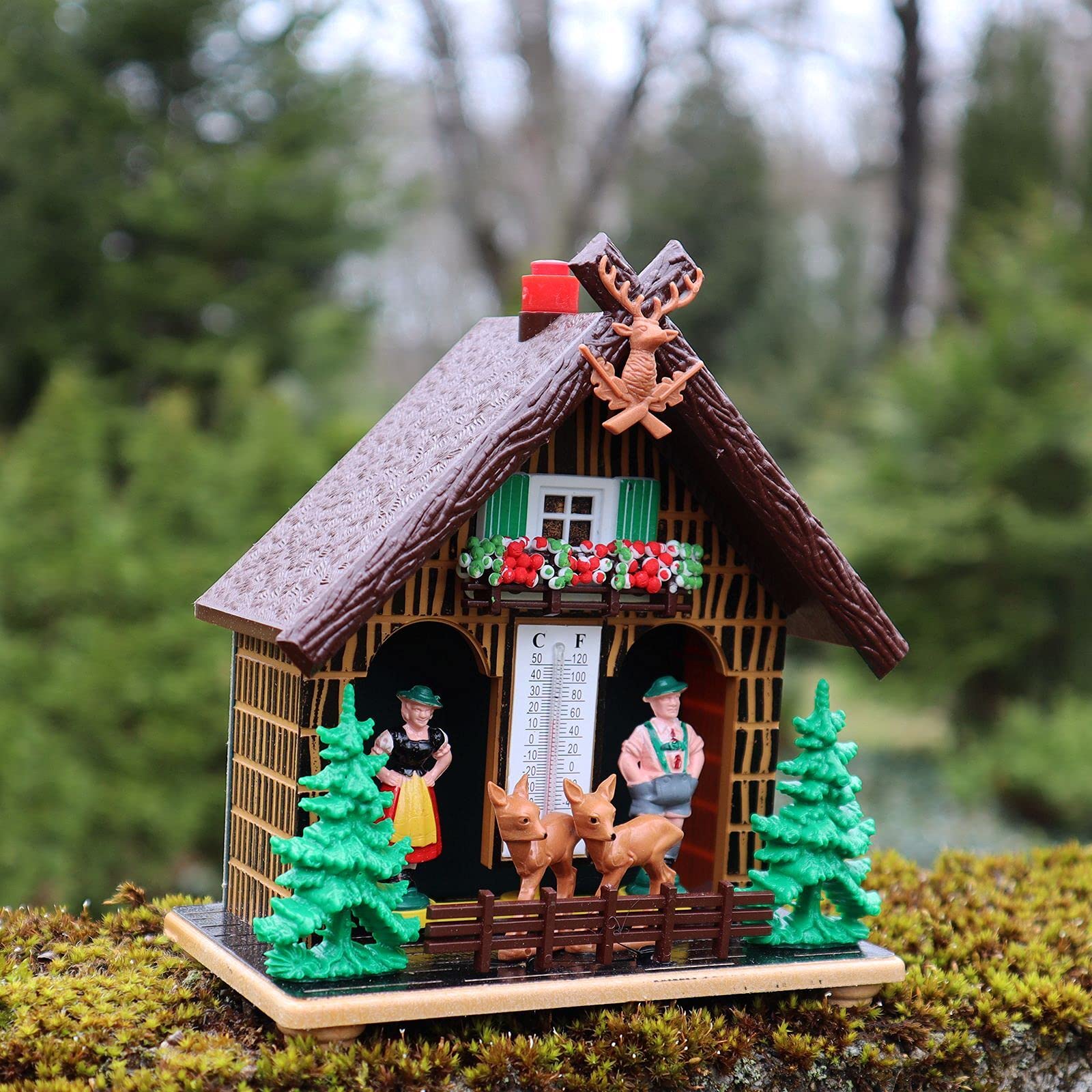 Freak Scene Wetterhaus - Thermometer - Bayern - Bayerische Waldhütte - Retro