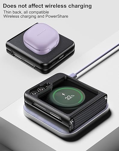 Miniatura 6 de Eastcoo Funda para Samsung Galaxy Z Flip 5 con protección de bisagra, ajuste delgado, ligero, a prueba de golpes, Galaxy Z Flip 5, color negro