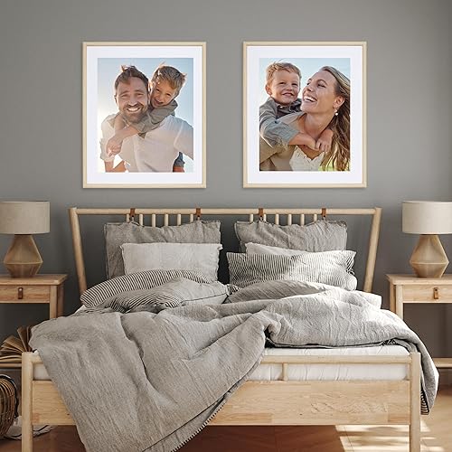 Miniatura 5 de Juego de dos marcos de póster Serenity de 20 x 24 pulgadas con paspartú de 16 x 20 pulgadas, color natural claro