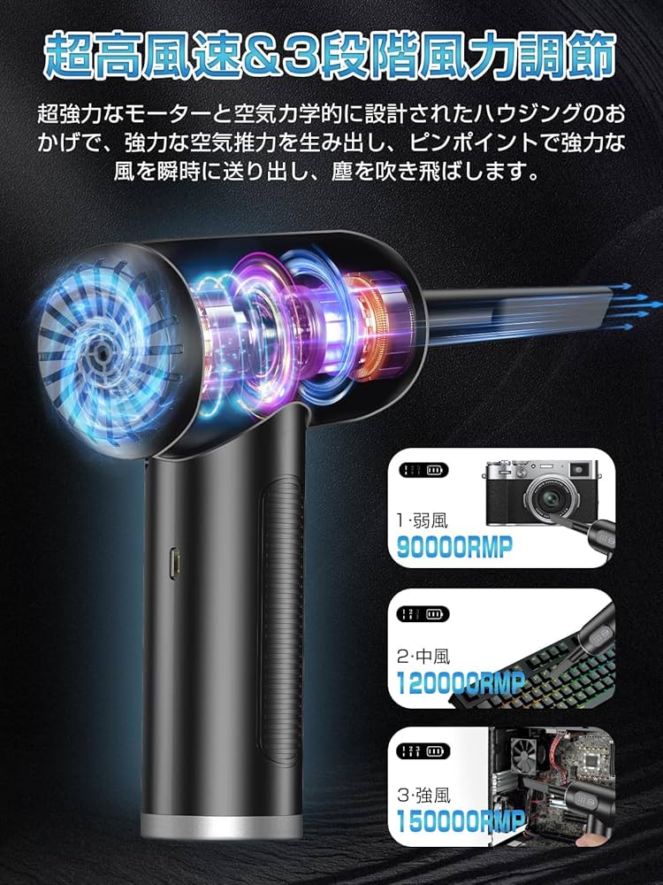 電動エアダスター 2025年新型 強風モデル 楽天市場】＼大値下げ7,280⇒4,980円！／楽天第3位 電動エア