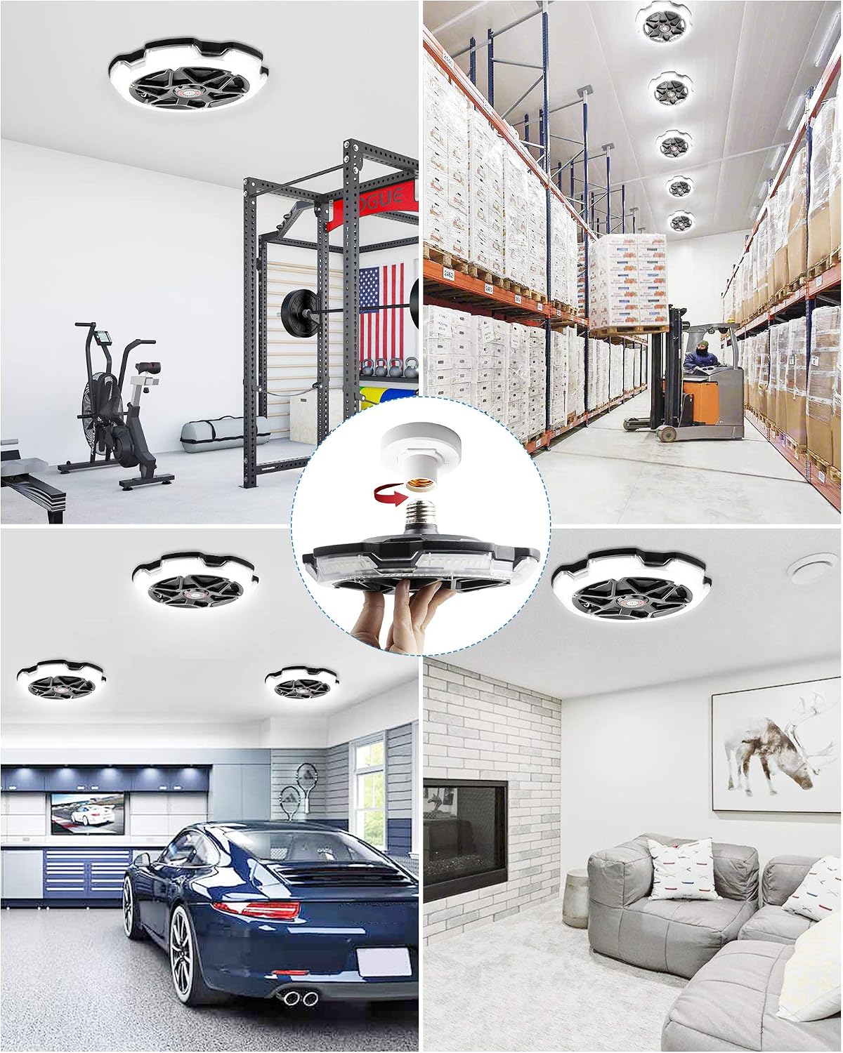Crazy Clearance Garage Light, NICLUM LED Garage Light E26/E27 Garage Lights 60W Garage Lights Ceiling 6500LM 6500K Led for Garage,Attic,Basement,Home,Office Buy 1 get 1 Garage Light, NICLUM LED Garage Light E26/E27 Garage Lights 60W Garage Lights Ceiling 6500LM 6500K Led for Garage,Attic,Basement,Home,Office