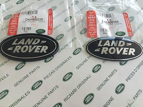 Miniatura 3 de Land Rover Acerca de las insignias ovaladas negras sobre plata - Nuevas piezas originales DAG500160 + DAH500330