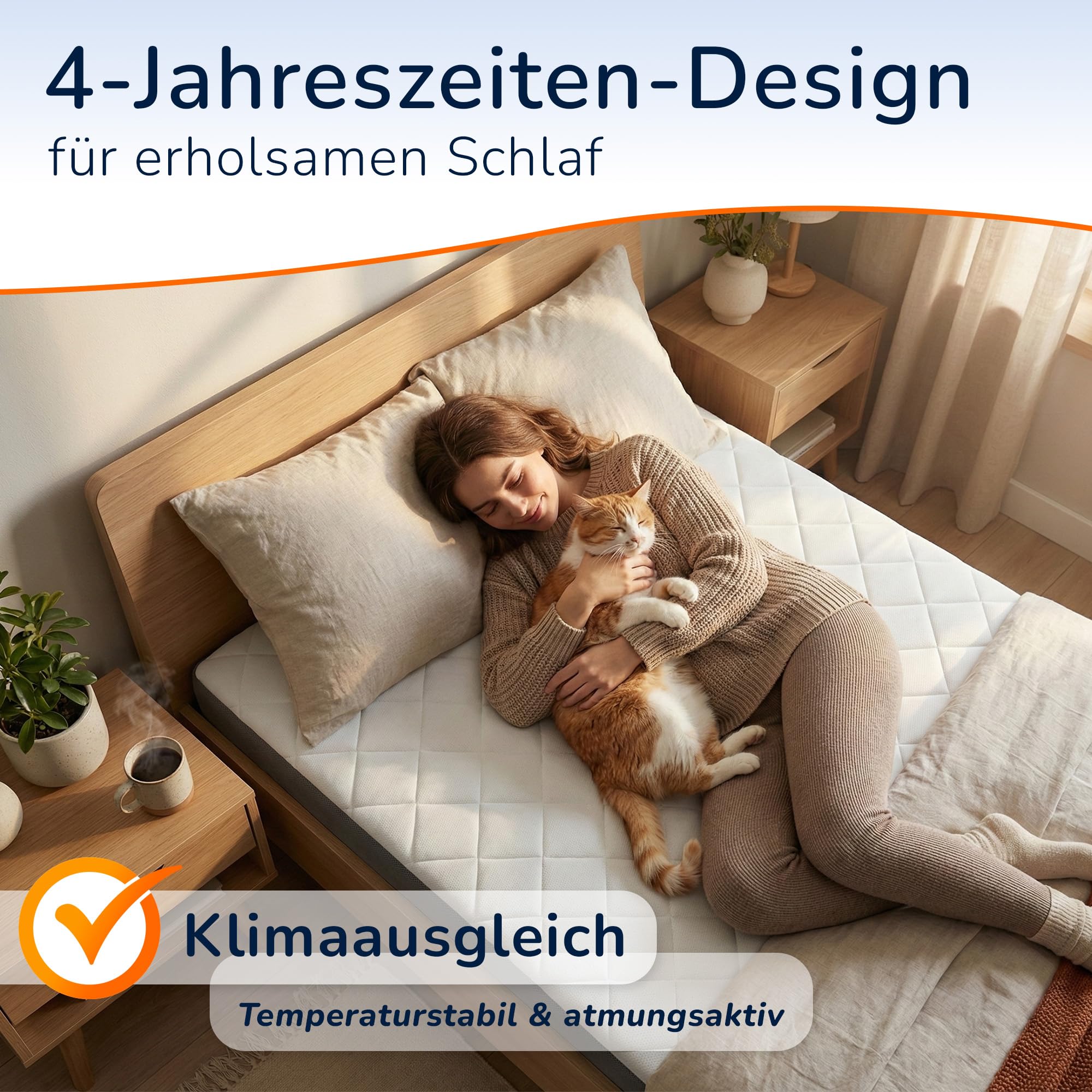 MSS e.K. Karo Gel 7 Zonen Premium Matratzentopper 80x200 cm, Topper aus Gelschaum, rutschfeste Memory Foam Bettauflage mit atmungsaktivem Bezug, weiche Matratzenauflage 80 x 200 x 8 cm
