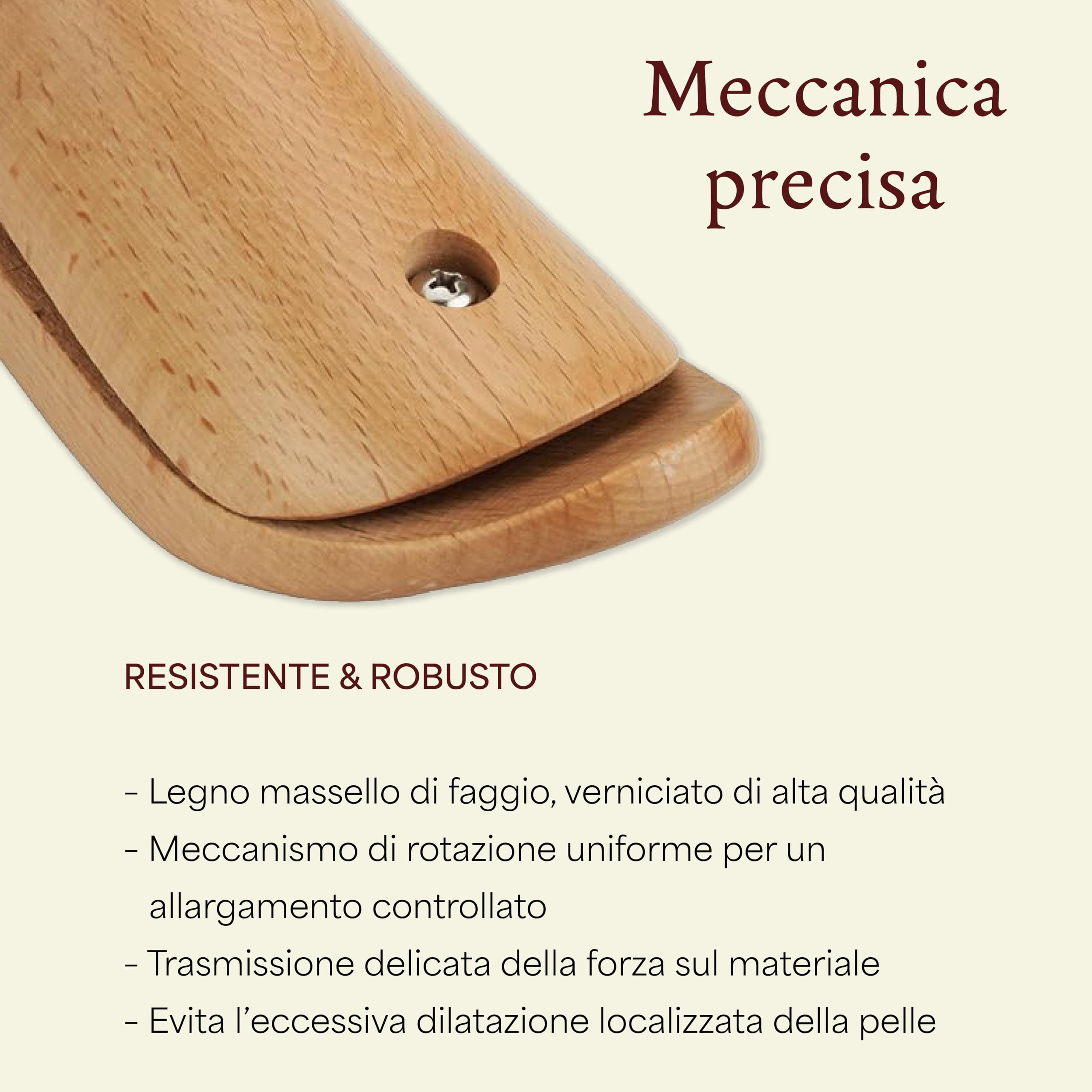Langer & Messmer allunga scarpe e stivali per il collo del piede per uomo contro la pressione delle scarpe - in legno massiccio di faggio incl. spray allunga pelle 50ml
