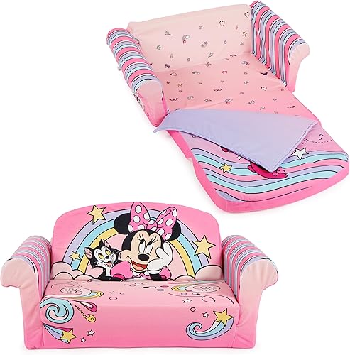 Miniatura 9 de Marshmallow Furniture, Gabby's Dollhouse - Sofá cama 3 en 1 para bebé, sofá convertible para niños, sofá cama y tapete de espuma para siesta para