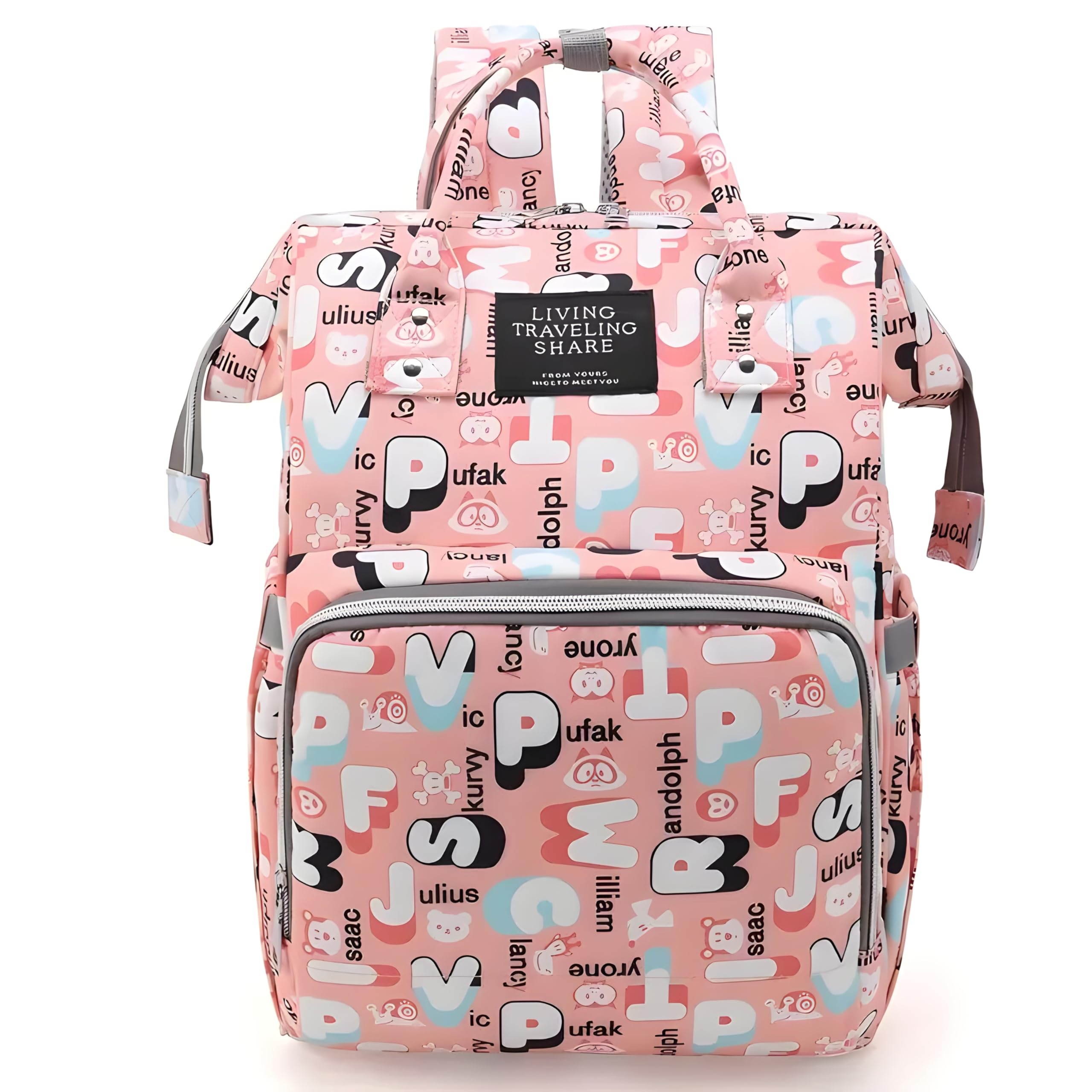 DREAM DOODLE Multi-Pocket Diaper Bags for Toddlers - Durable & Stylish Polyester Oxford Fabric with 13 Compartments - Perfect for Travel, Daycare, Everyday Use-image-47