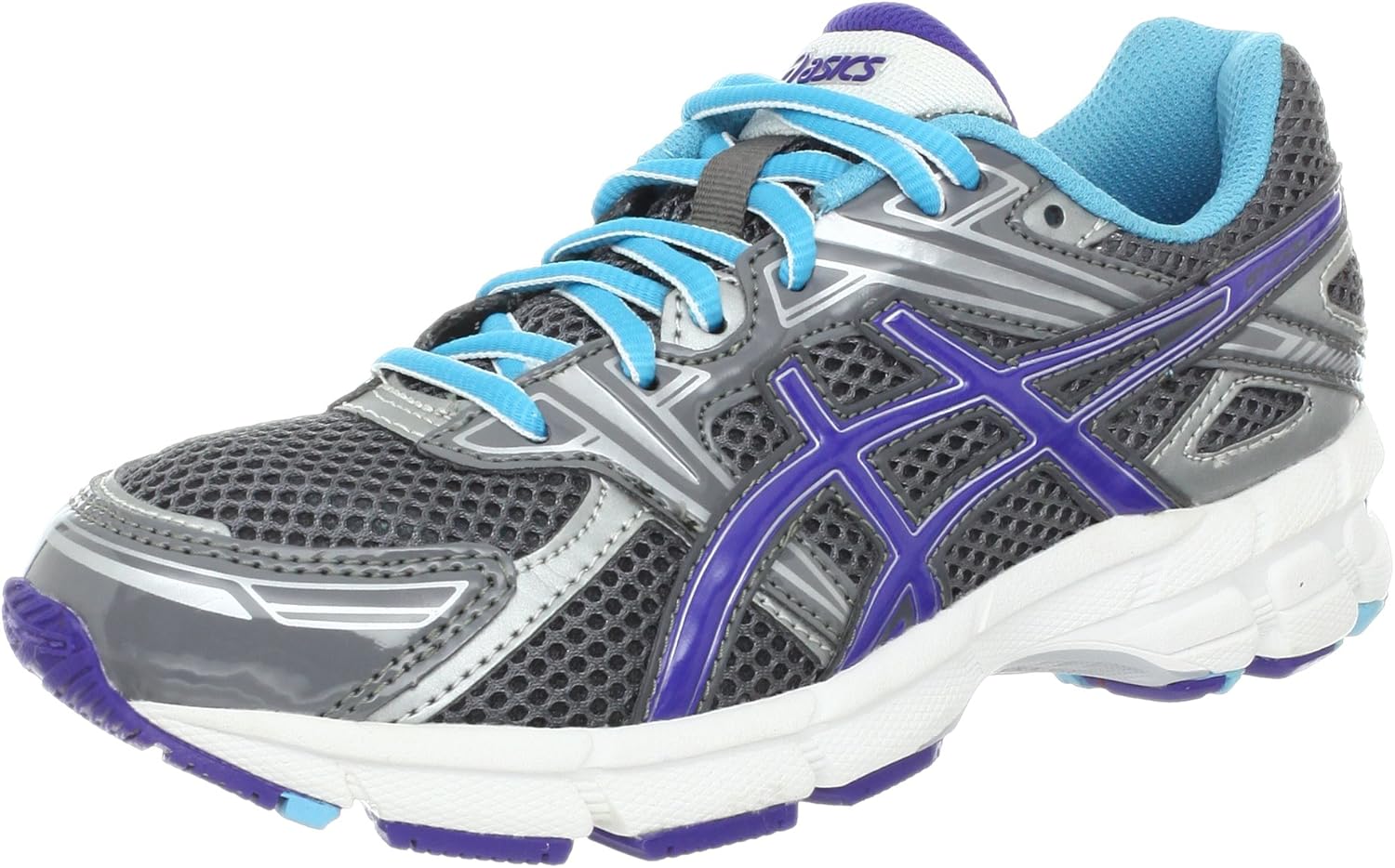 [ASICS] GT-1000 GS Running Shoe (Little Kid/Big Kid),Titanium/Iris