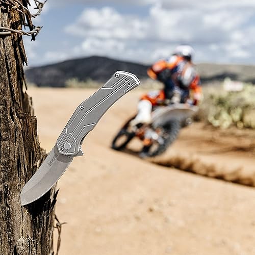 Miniatura 3 de Kershaw Cuchillo de bolsillo Husker 3 "8Cr13MoV Hoja de acero inoxidable carpeta asistida Cuchillo de apertura EDC, cuchillo al aire libre