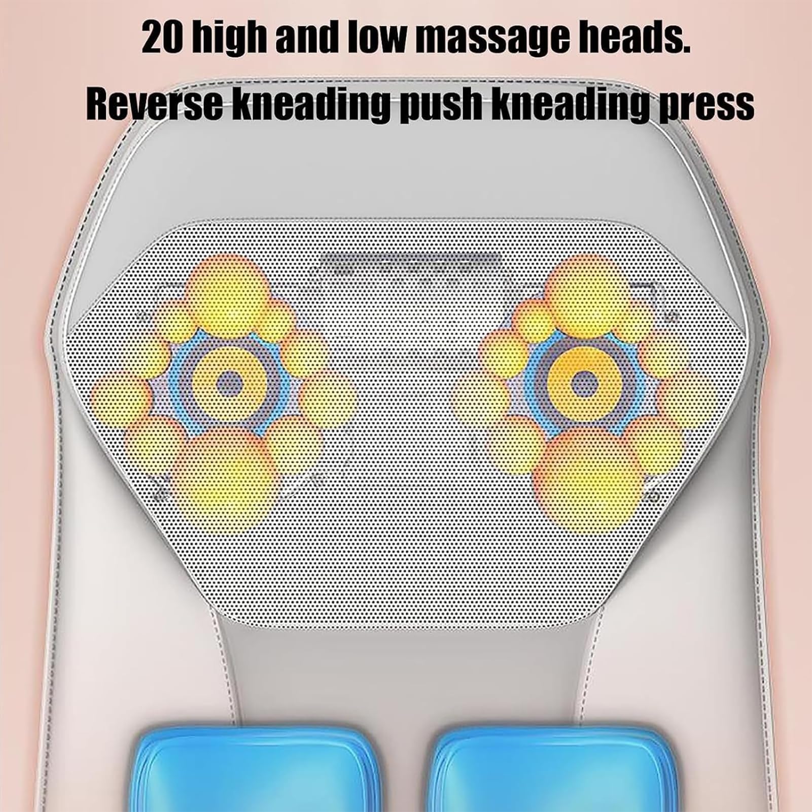 Esterilla de Masaje de Cuerpo Completo con Calor, colchón de Masaje vibratorio con airbag con airbag móvil 3D, masajeador de Cuerpo Completo, para Cuello y Espalda, Pantorrilla Lumbar