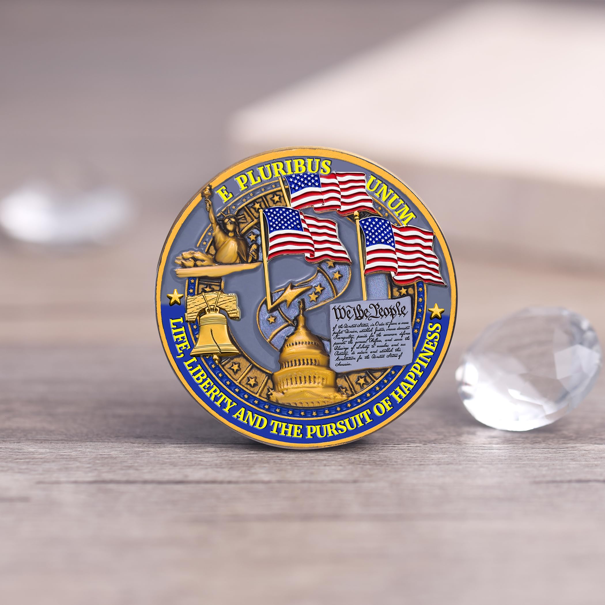 USA 250th Anniversary Commemorative Coin - American Eagle & Patriotic Symbols Collectible - America 250 Merchandise for Celebration & Gifting (1776-2026) (250 Eagle)