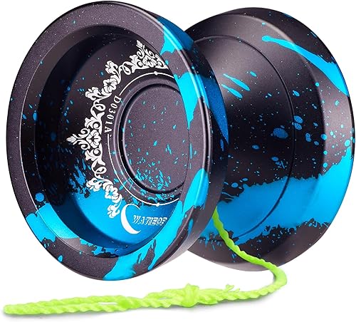 Miniatura 8 de WATIEOBOO Yoyo Yoyo profesional de metal que no responde para niños principiantes, adultos intermedios avanzados con guante y 10 cuerdas de repuesto