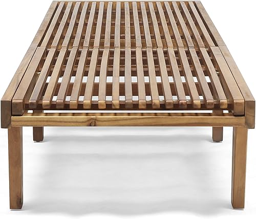 Miniatura 5 de Christopher Knight Home Addisyn - Tumbona de madera para exteriores, acabado de teca