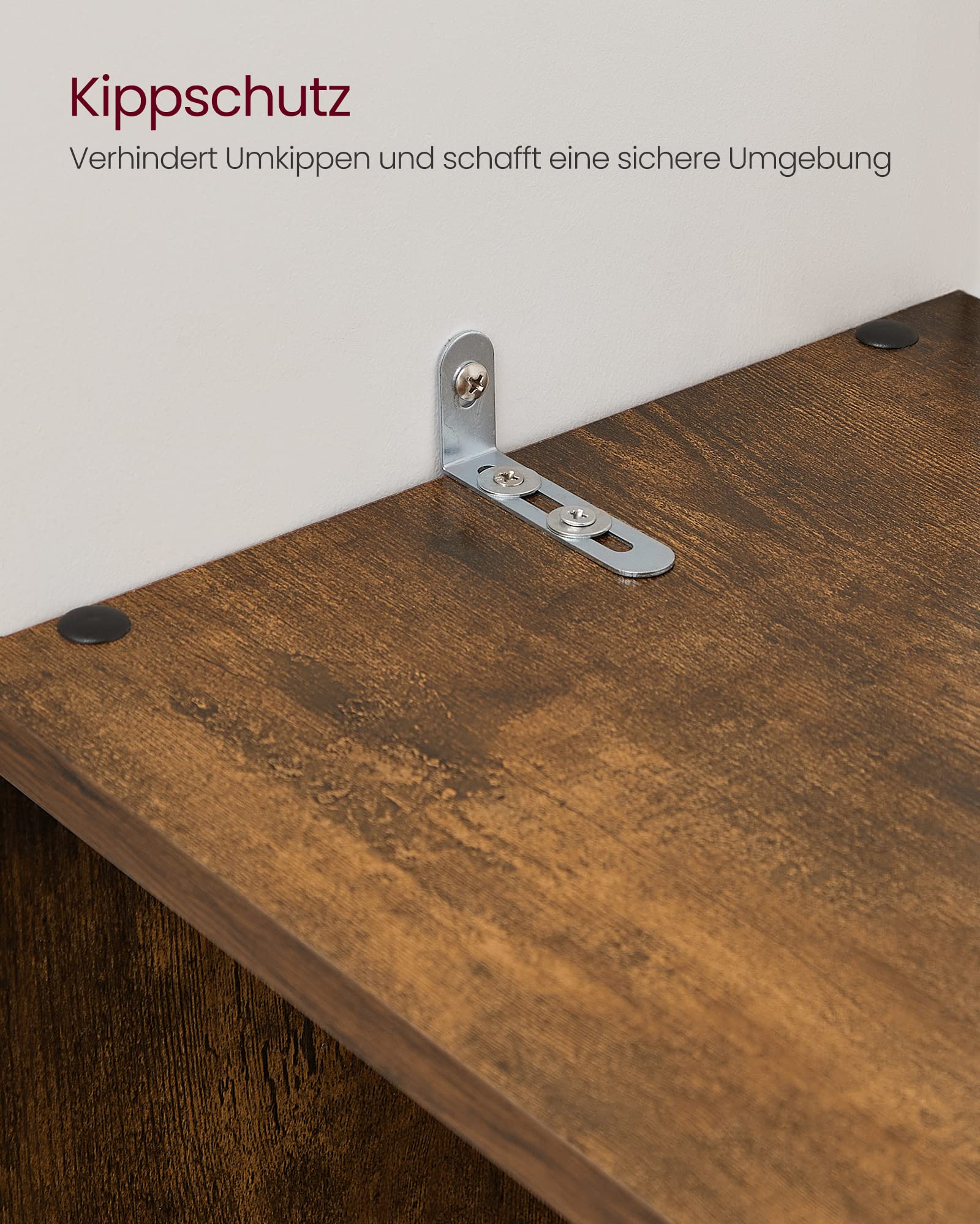 VASAGLE Custos Kollektion Bücherregal mit 10 Fächern, Stufenregal, Ordnungssystem, 27 x 129,5 x 129,5 cm, vintagebraun