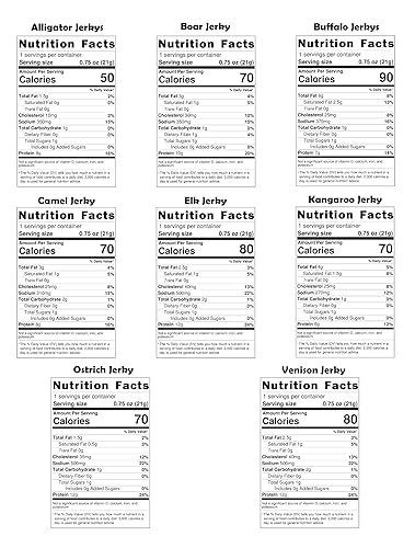 Miniatura 6 de Buffalo Bob's Wild Game Jerky- Sampler Gift Pack de 10