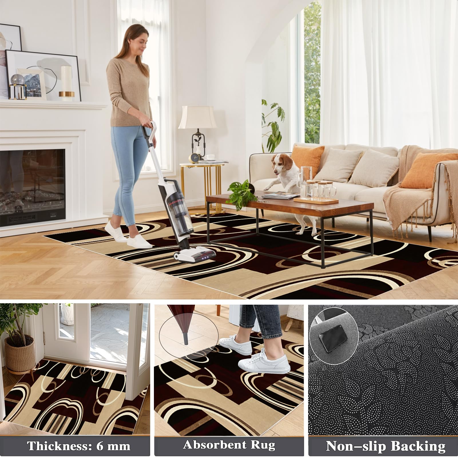 Dywan Chodnik Kuchenny Zmywalny Antypoślizgowy Dywan Biegacz Długi Korytarz Dywany Salon Dywan Sypialnia Nowoczesne Długie Maty Do Wejścia Balkon Łazienka Pralnia 40 x 400 cm