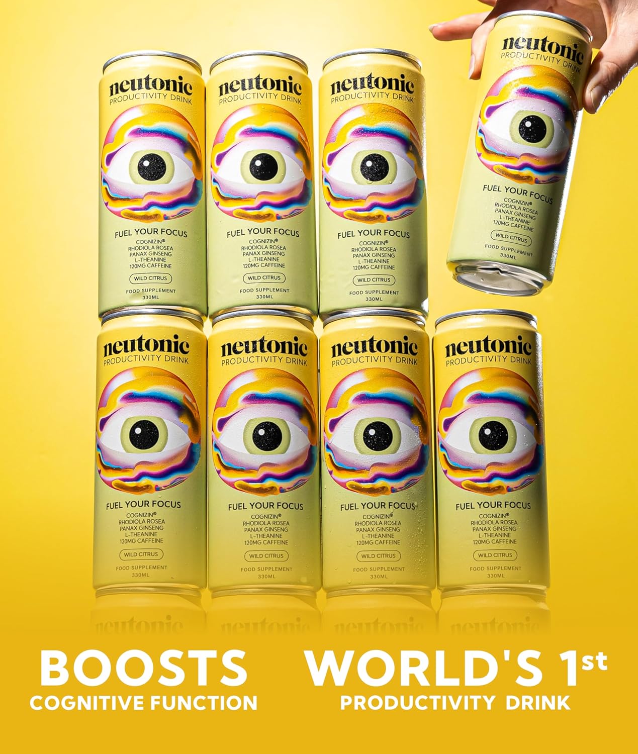 Neutonic Nootropic Productivity Energy Drink | Wild Citrus 12 Cans | 120mg Natural Caffeine, Zero Sugar | Support Memory, Mental Clarity, Cognitive Function | Boost Focus, Energy, Brain Health - Image 7