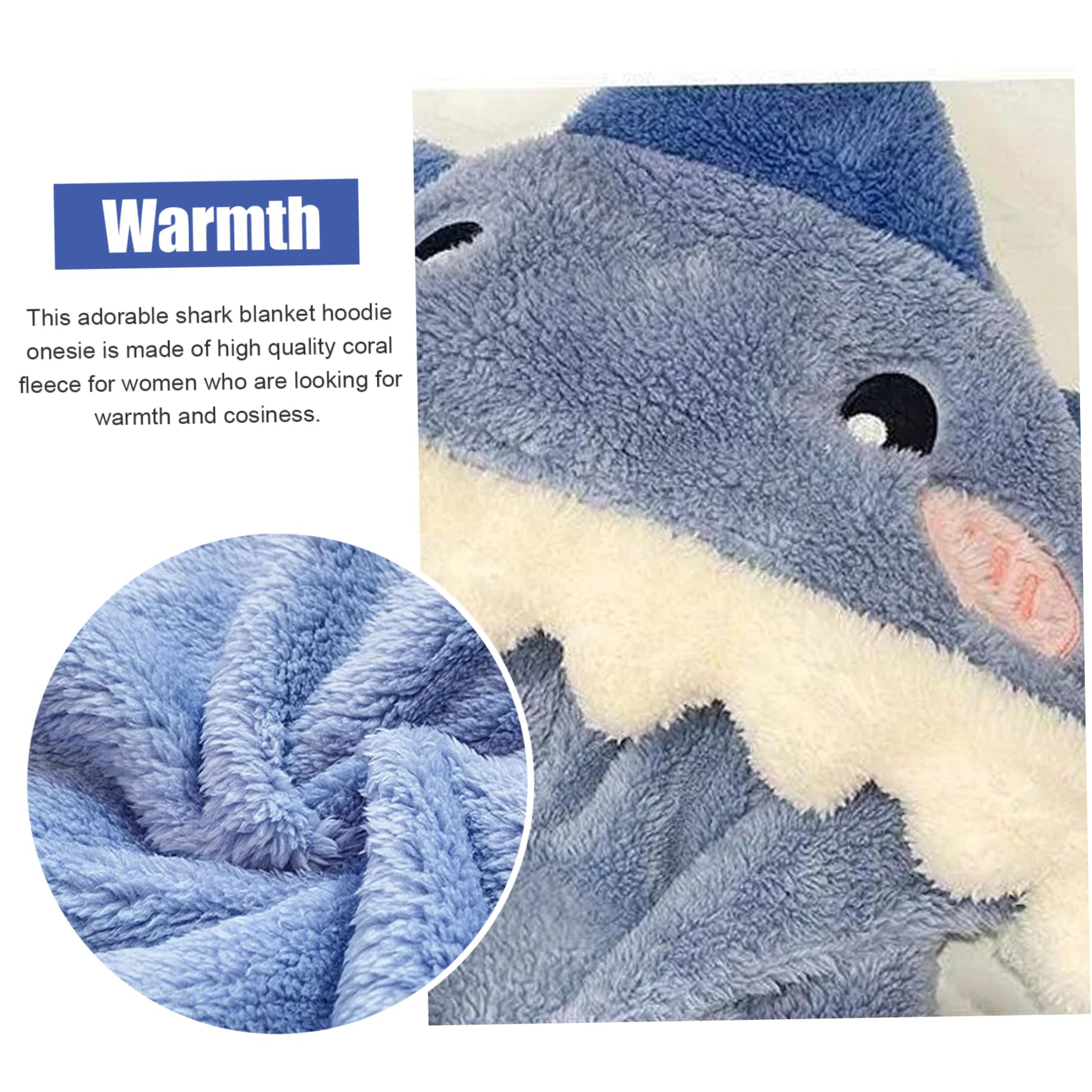 Shark Onesie Adulto Peludo Caliente Tiburón Pijamas Lindo Suave Animal Onesie Adulto para Mujer...