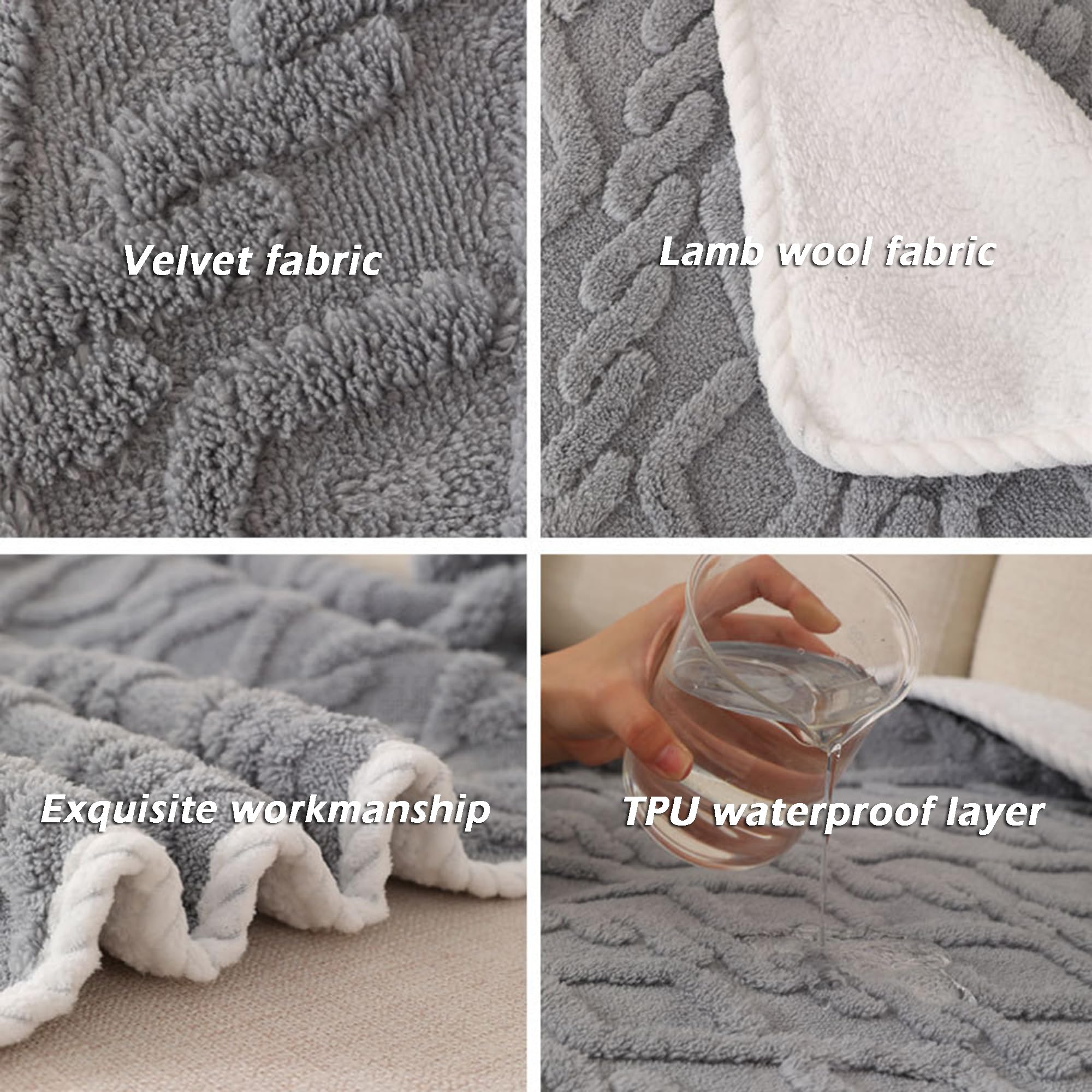 Manta impermeable para perro, 3 piezas, manta para mascotas, manta para perro, protege la cama y el sofá, mantas calmantes para gatos, lavables, manta grande para mascotas, para perros, gatos,