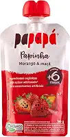 Papapá, Papinha Orgânica de Frutas, Sabor Morango e Maçã, 100g, Sem Açúcar Adicionado, Ingredientes Naturais
