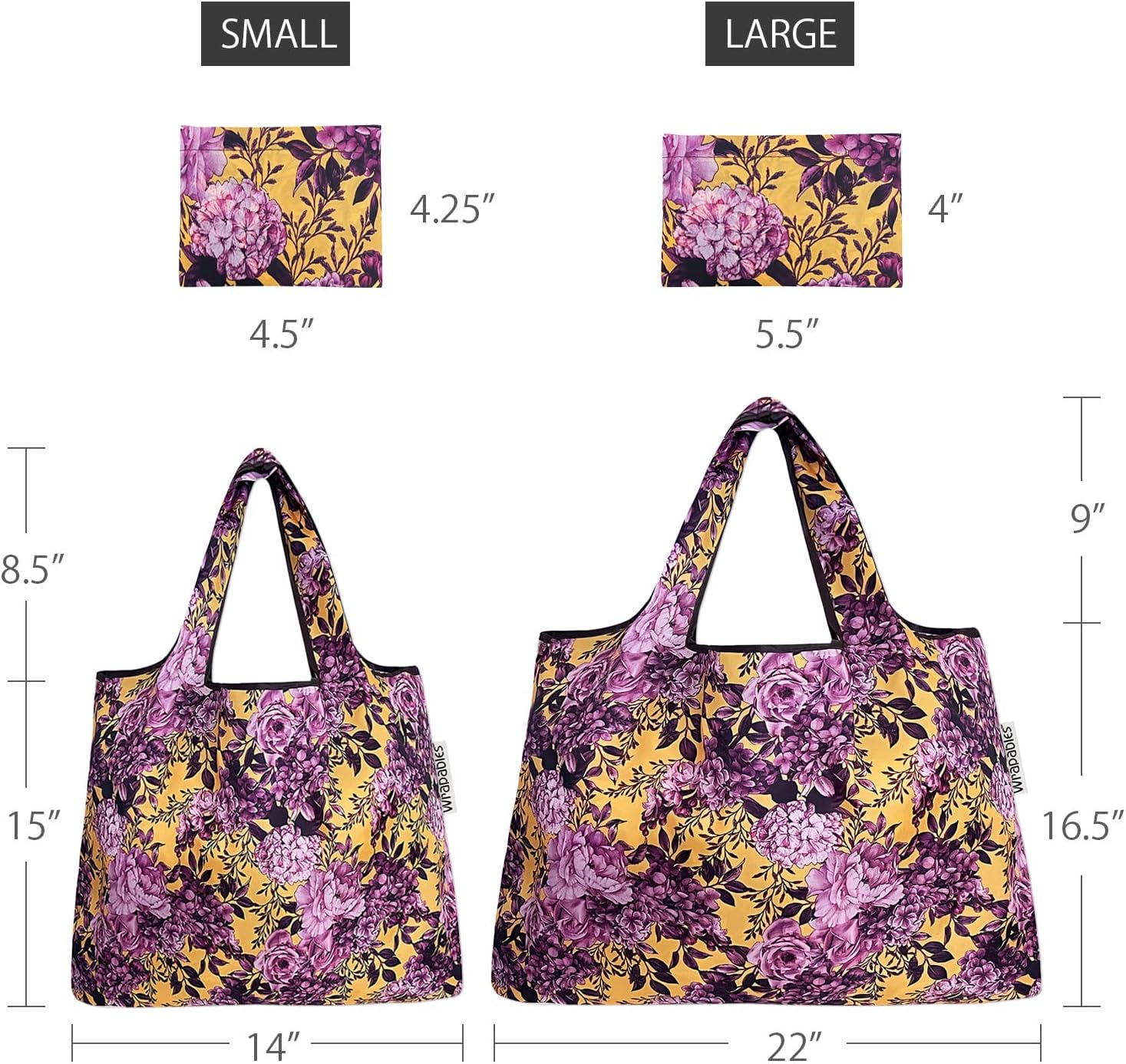 allydrew Large Foldable Tote Nylon Reusable Grocery Bags image 2