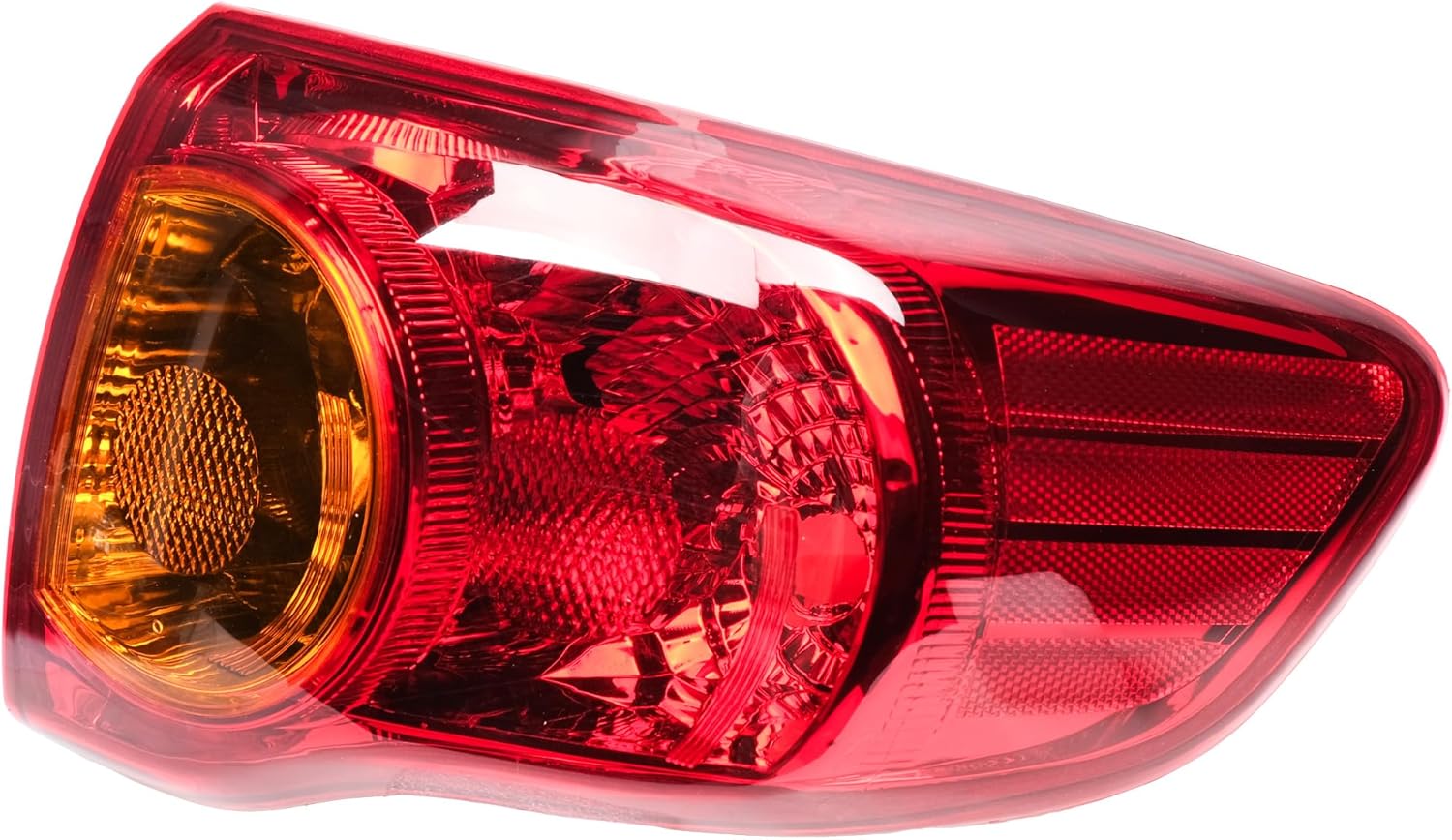 For 2009 2010 Toyota Corolla Tail Lights Assembly Inner+Outer Taillights Driver & Passenger Side, Rear Brake Lamp 4Pcs, Red