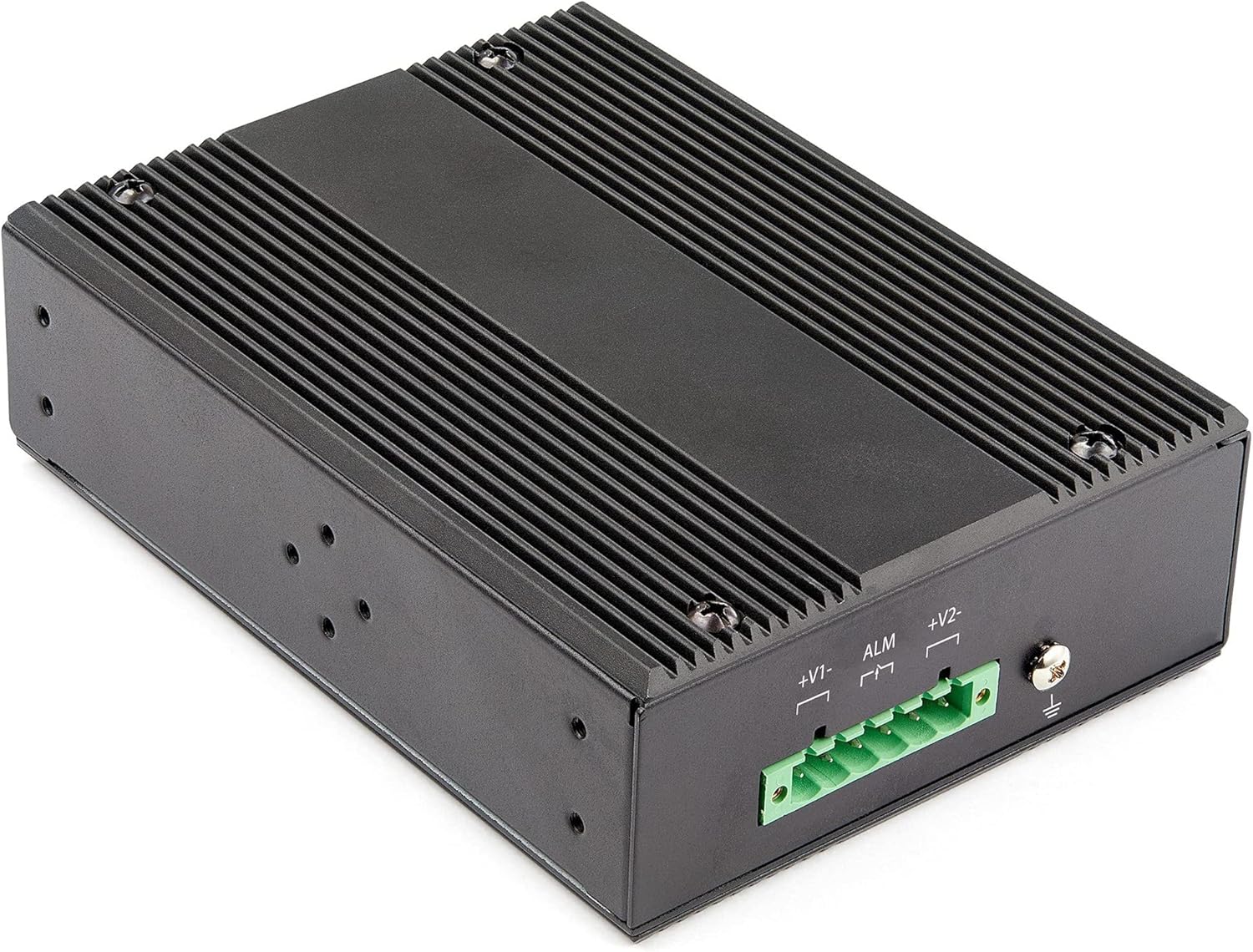 StarTech.com Industrial 6 Port Gigabit Ethernet Switch - 4 PoE RJ45 +2 SFP Slots 30W PoE+ 12-48VDC 10/100/1000 Rugged Power Over Ethernet LAN Switch -40C to 75C - DIN Mountable, TAA (IES1G52UP12V)