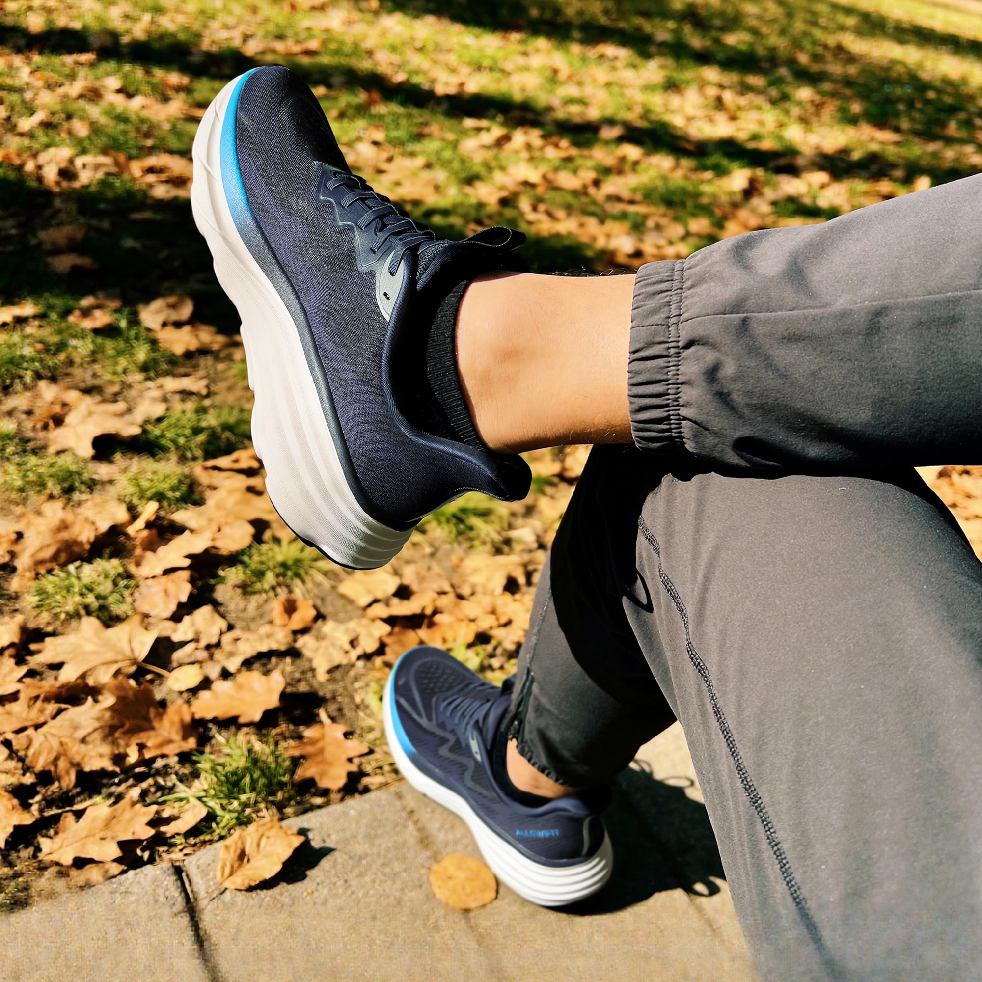 ALLSWIFIT Herren Slip-On Walking Schuhe Hands-Free Polsterung Lauf Tennis SwiftPlush rutschfeste Bequeme Workout Gym Sportliche Mode Sneakers