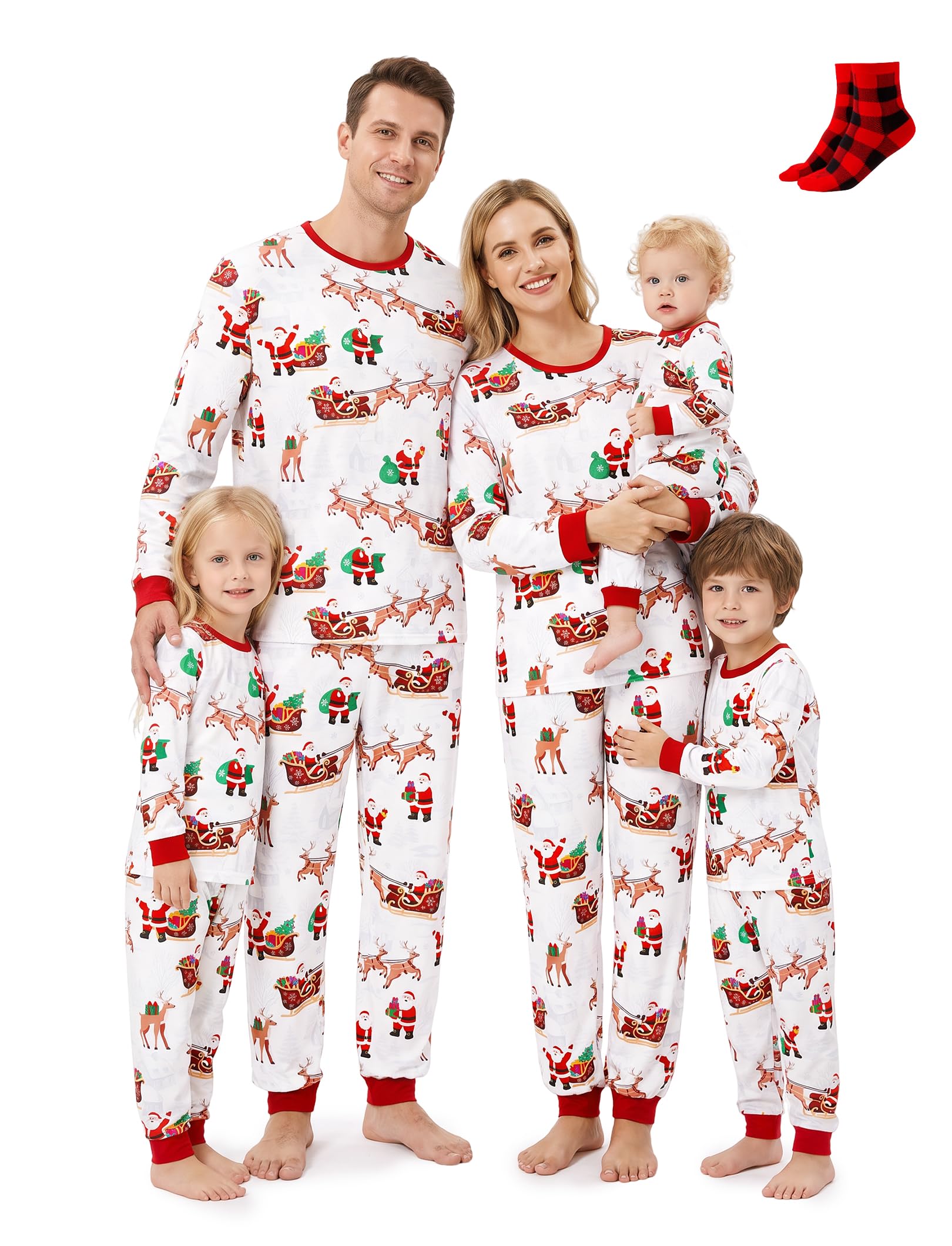 PATPAT Family Christmas Pajamas Matching Sets : Holiday Sleepwear Xmas PJS
