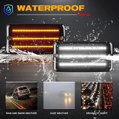 Miniatura 4 de Switchback - Luces direccionales laterales ensamblables, parachoques delantero secuencial dinámico LED ámbar y luz de circulación diurna blanca luz