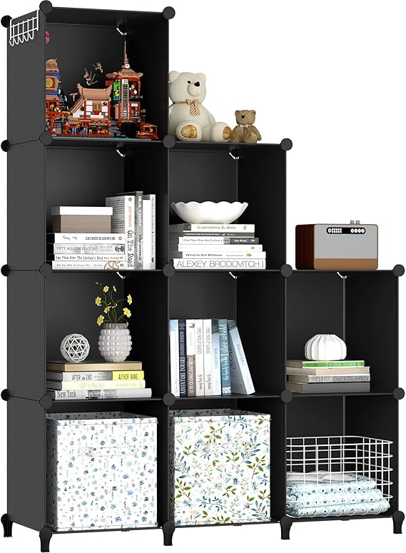 HOMIDEC Cube Bookcase, 9 Cube Storage Unit Bookshelf Storage Cube