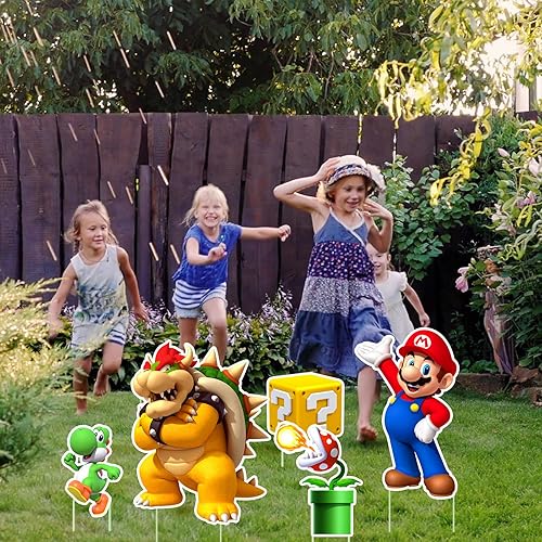 Miniatura 7 de 8 piezas de suministros para fiesta de cumpleaños, letrero de patio, decoración de fiesta de césped al aire libre para decoración de fiesta de