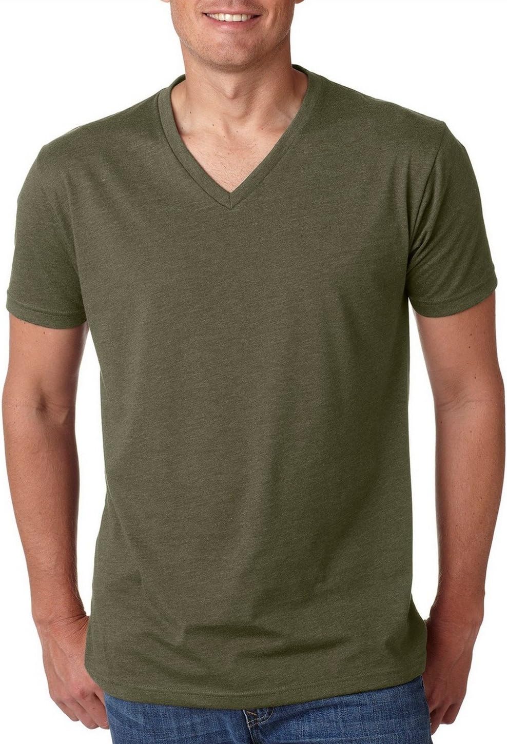 Next Level 6240 Premium CVC V-Neck Tee Turquoise X-Large - Image 2