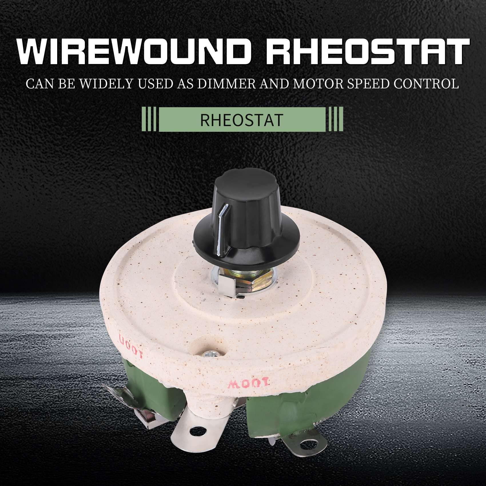 Potentiomètre de en céramique 100 W 100 ohms rotatif résistance rhéostat