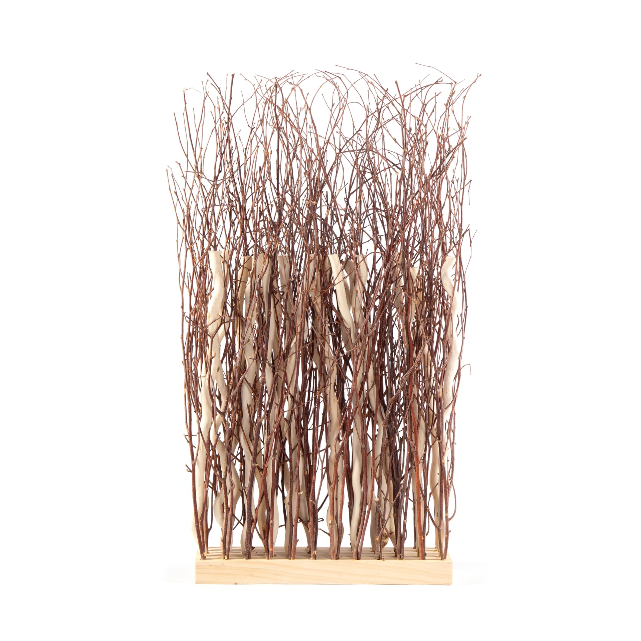 Cloison de branches en saule naturel pour créer un coin de sérénité dans votre salon
