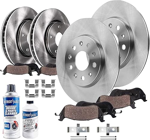 Miniatura 10 de Detroit Axle - Kit de frenos para Silverado Sierra Suburban Yukon XL 1500 Tahoe Avalanche Escalade ESV EXT Rotores de freno de cerámica Reemplazo de