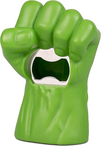 Marvel Avengers Hulk - Abridor de botellas – Abre tu bebida como un superhéroe – Producto oficial – Regalo de la cueva de Bar Man para adultos,