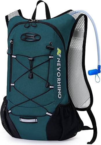 Mochila de hidratación ligera, mochila para correr con bolsa de agua de 2 L, mochila de agua hidráulica para ciclismo, senderismo, rave para hombres