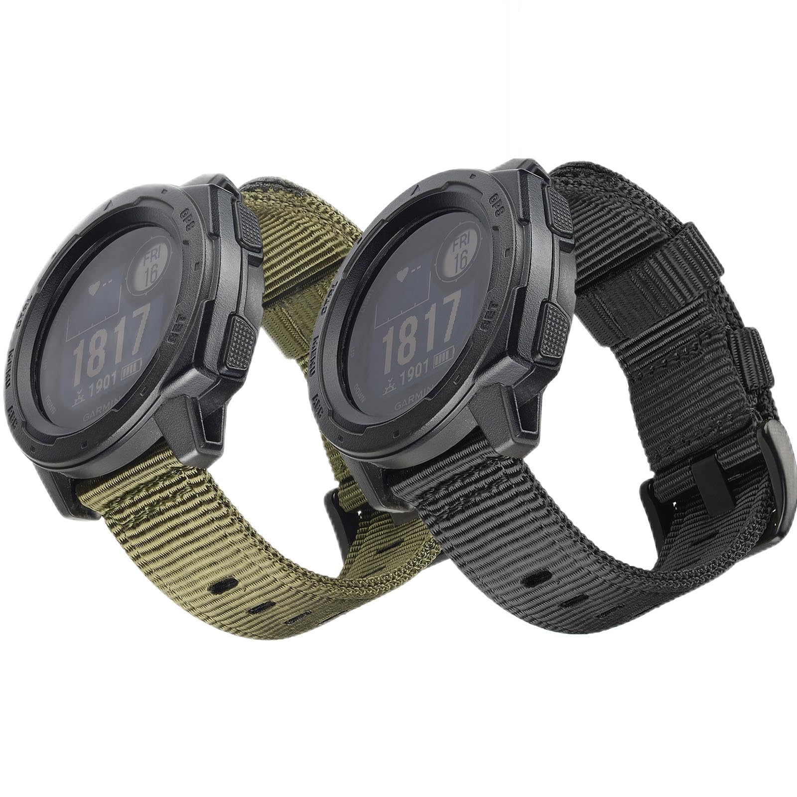 Bracelet de montre compatible Garmin Instinct/Instinct 2 Solar/Instinct 3 45 mm, Instinct E 45 mm, bracelet de rechange sport en nylon pour homme et femme pour Garmin Instinct Tactical/Esports/Solar