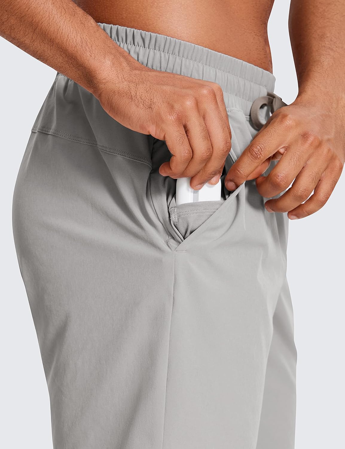 CRZ YOGA Men's Linerless Workout Shorts 7'' - Quick Dry for Running Sports Athletic Gym with Pockets