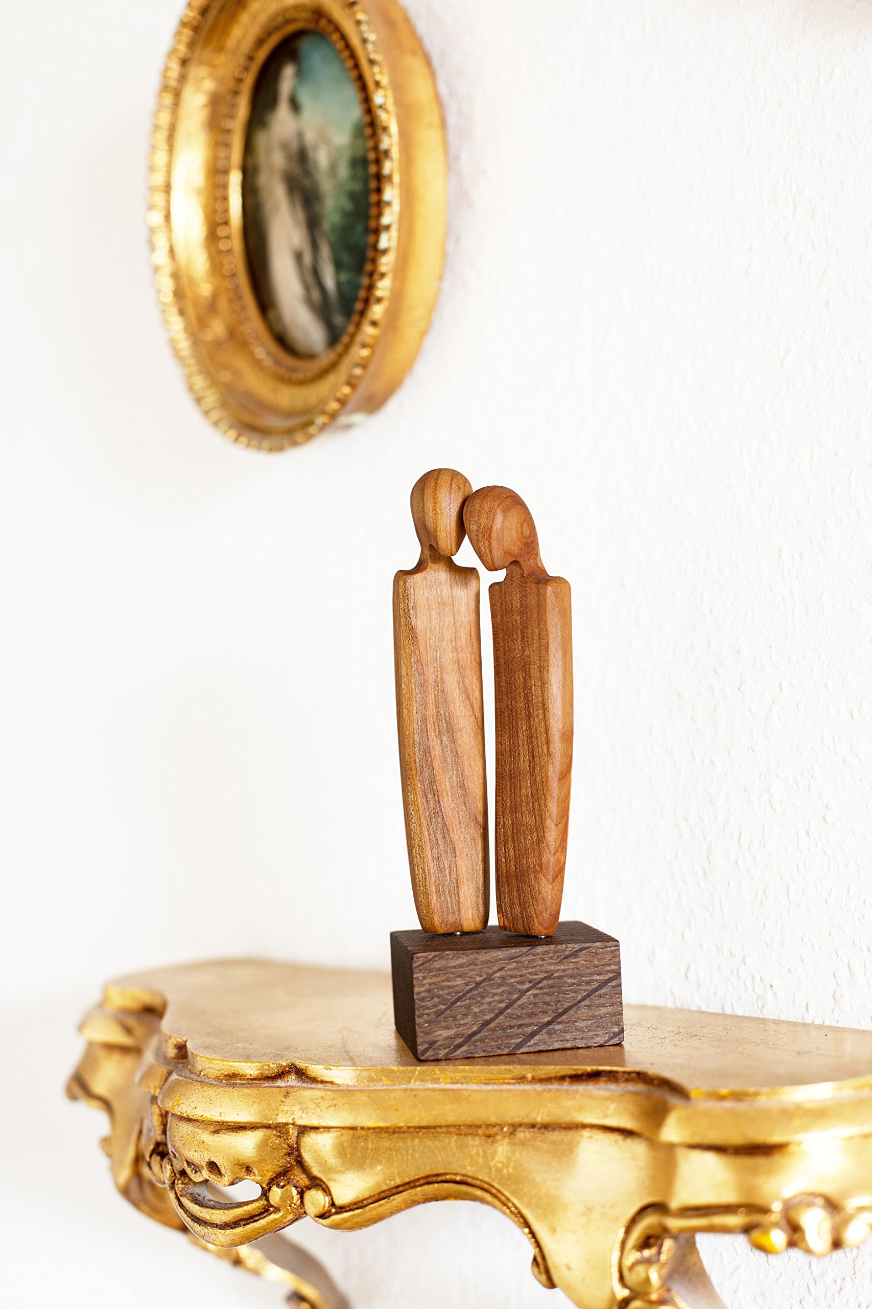 Stimmungsbarometer aus Zierholz, Deko Holzfiguren in Zwei Größen wählbar (Höhe 14.5 cm)