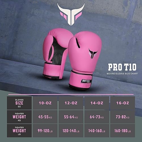 Miniatura 4 de Mytra Fusion Guantes de boxeo para mujer, guantes de Muay Thai, guantes de entrenamiento de MMA, guantes de kickboxing