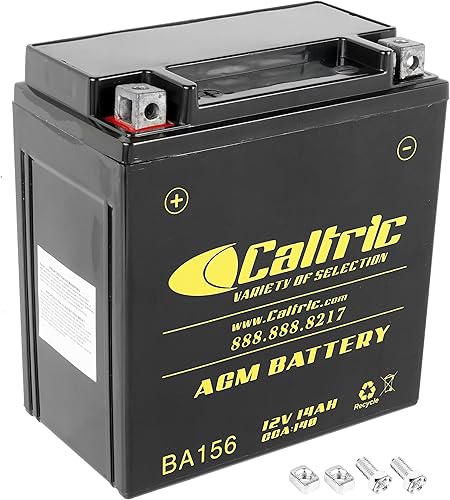 Caltric Batería AGM compatible con Kawasaki Vulcan 1700 VN1700 Vaquero Voyager Nomad ABS 2013-2023  12V 14Ah