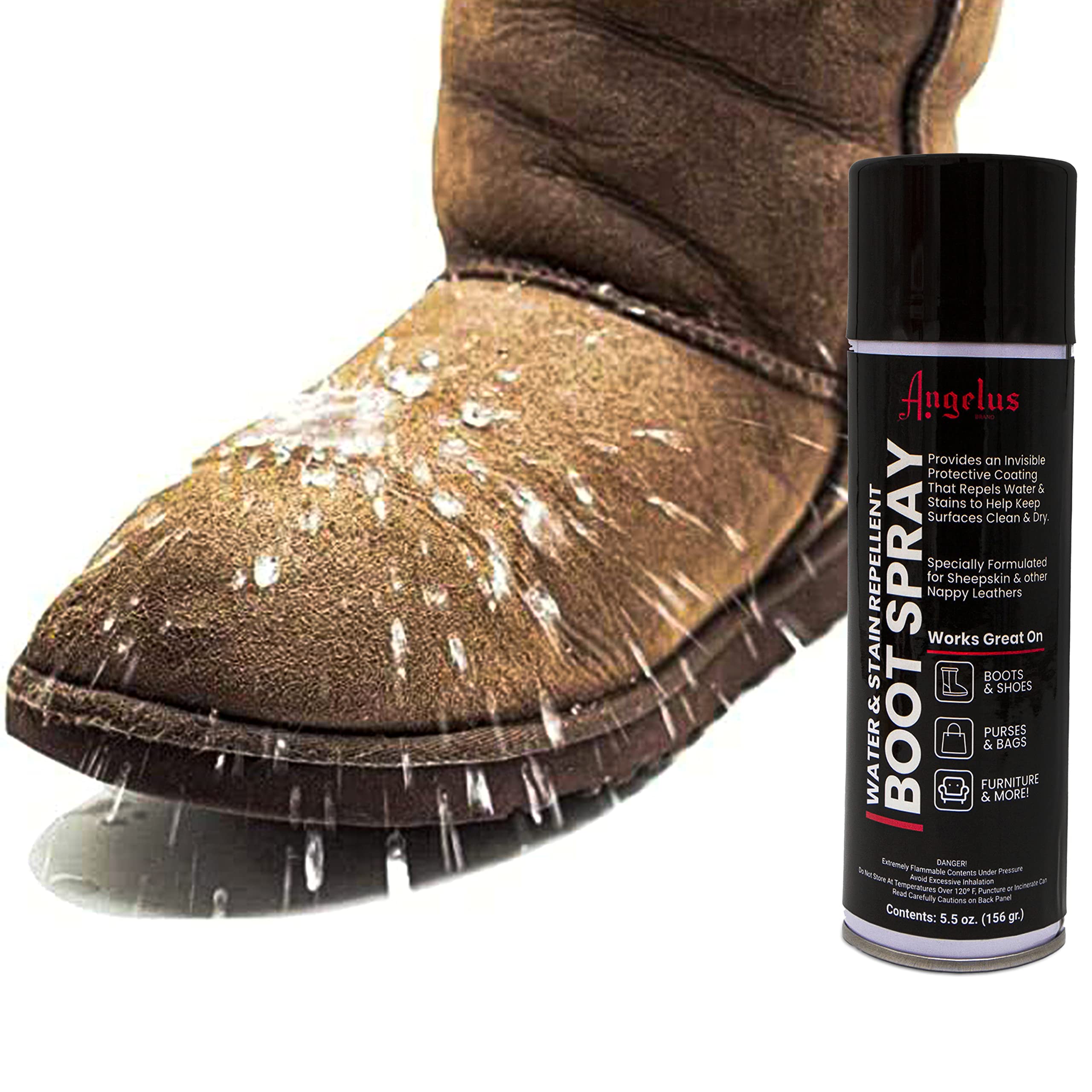 Angelus Boot Spray Shoe Protector Spray 5oz Waterproof Stain