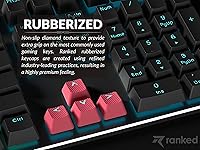 Vista 3 de Juego de teclas de goma Ranked Translúcidas de doble disparo Perfil OEM para teclado mecánico de juegos (Viva Magenta, 23 teclas)