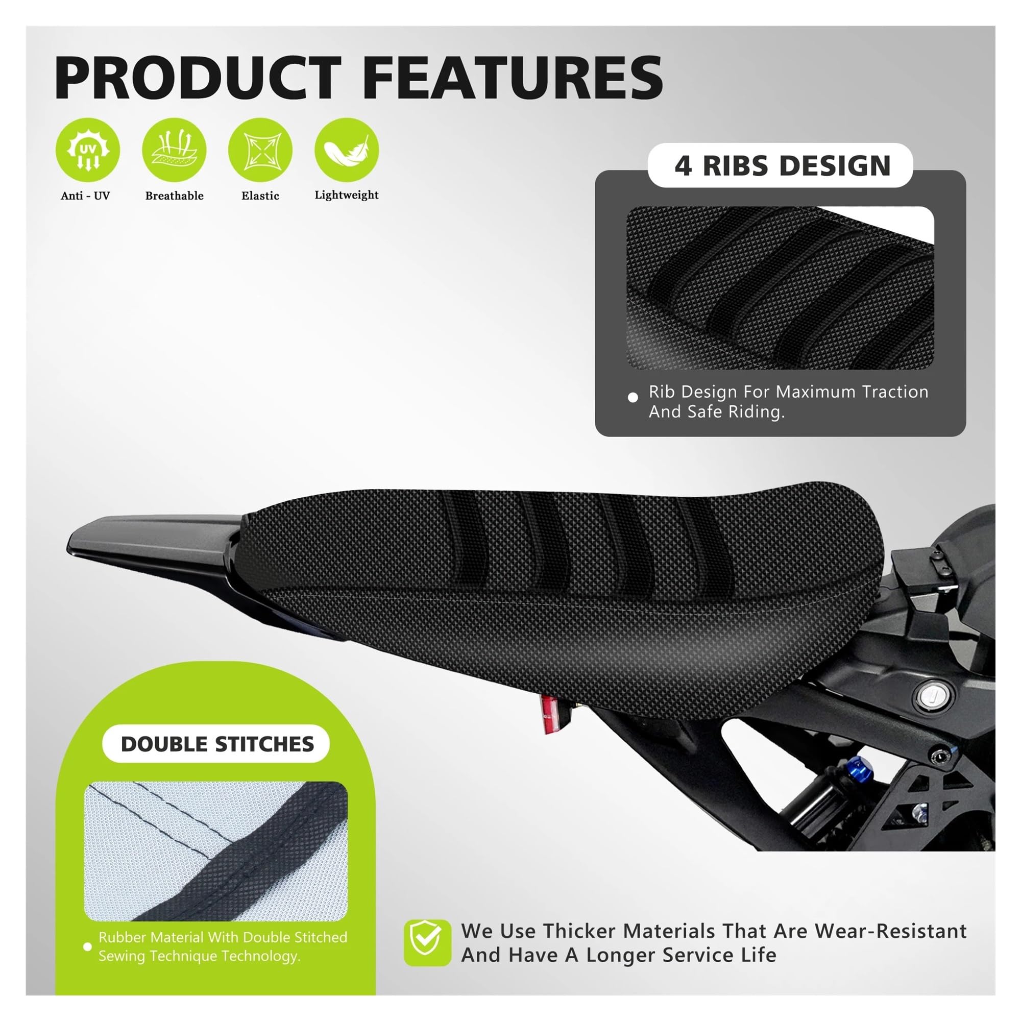 Coprisella Coprisedile Per Moto Per Surron Light Bee XS | Coprisedile Per Moto Antiscivolo A Coste Copertura Fuoristrada Impermeabile Per Surron Sur-Ron Light Bee