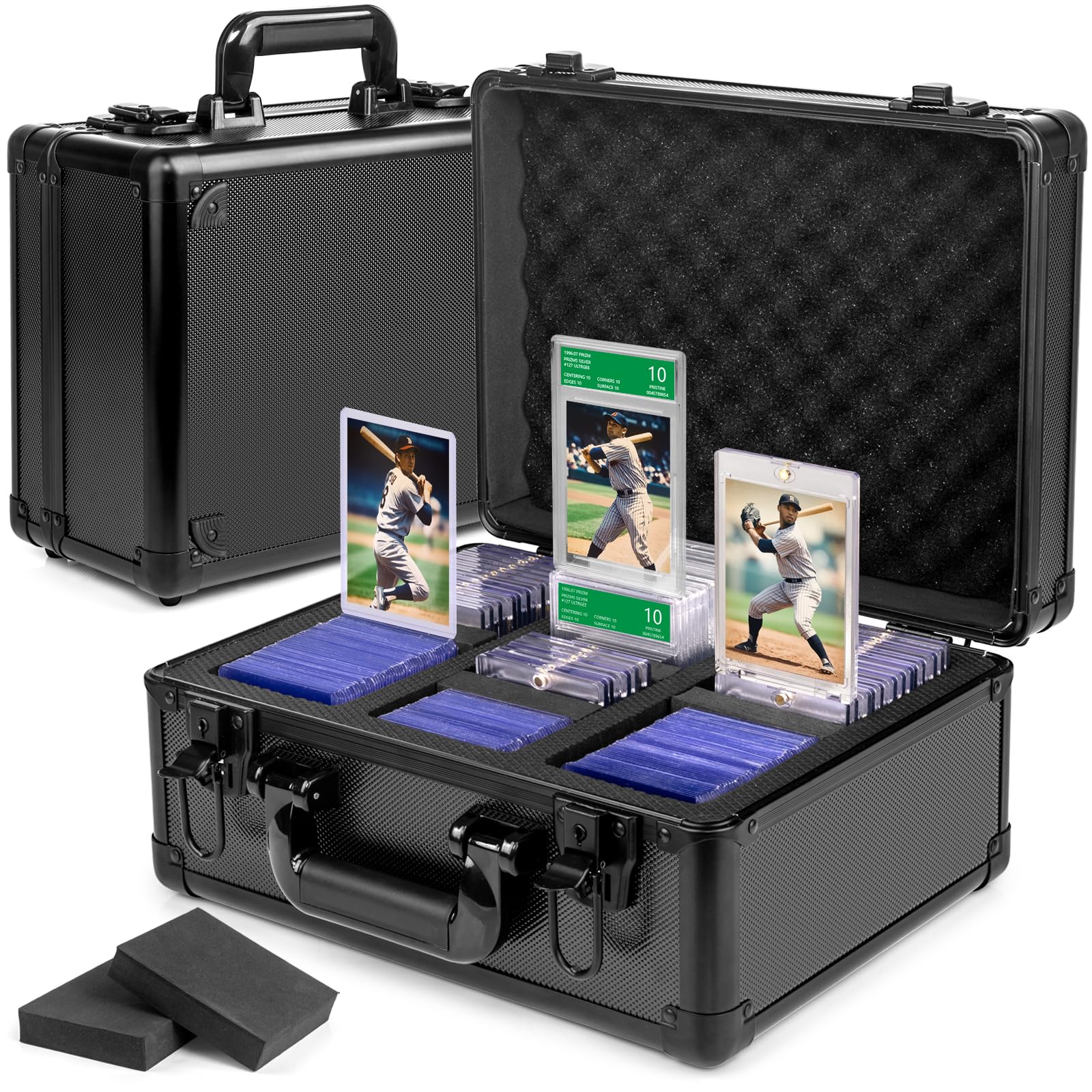 LAYAONE Graded Card Storage Box, Top Loaders Storage Case, Sports Trading Card Box, Cards Slab Case PSA MTG CSG BGS SGC One Touch Magnetic Card Holder