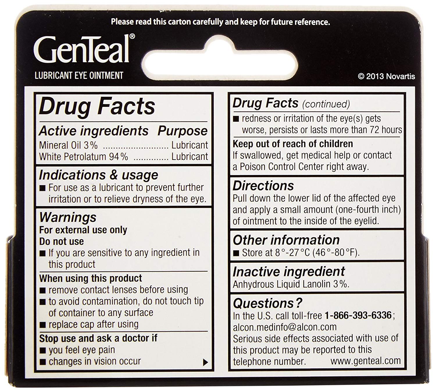 Genteal Tears Night-Time Ointment, Severe Dry Eye Relief, 3.5 g — Amazon image 6